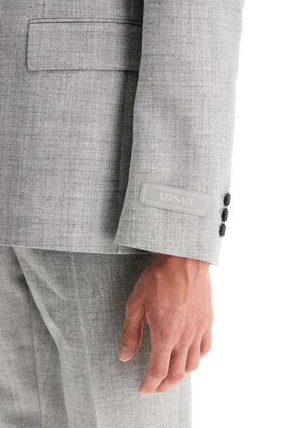 Versace Center Vent Peak Lapel Double-breasted Blazer