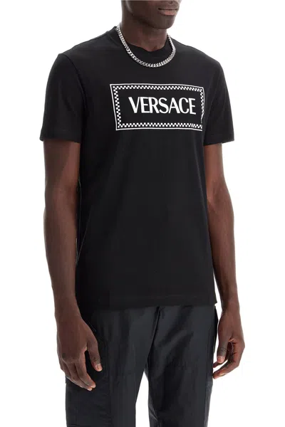 Shop Versace Embroidered Logo T Shirt