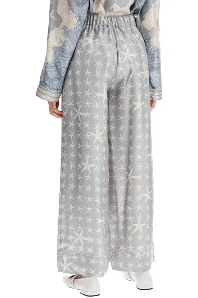 Versace Sea Star Silk Palazzo Pants