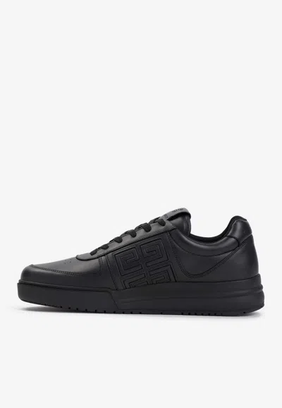 Shop Givenchy 4g Low-top Leather Sneakers In Black