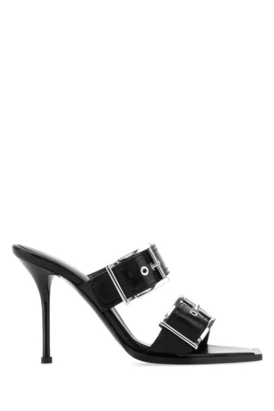 Alexander Mcqueen Alexander Mc Queen Punk Double Buckle Leather Sandals In Multicolor