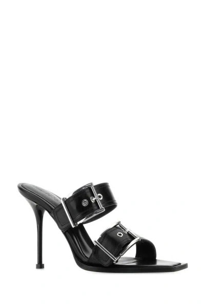 Alexander Mcqueen Alexander Mc Queen Punk Double Buckle Leather Sandals In Multicolor