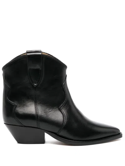 Isabel Marant Dewina Suede Leather Boots In Black