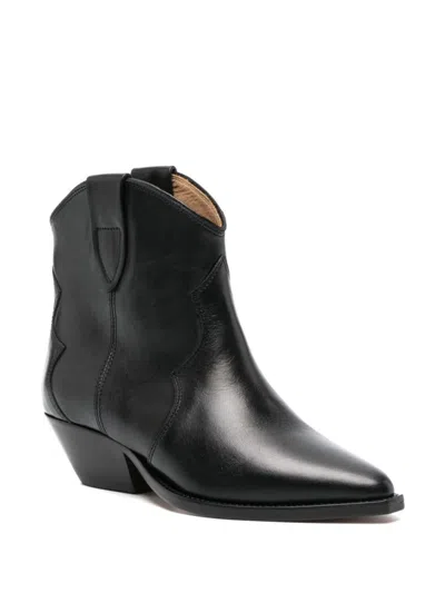 Isabel Marant Dewina Suede Leather Boots In Black