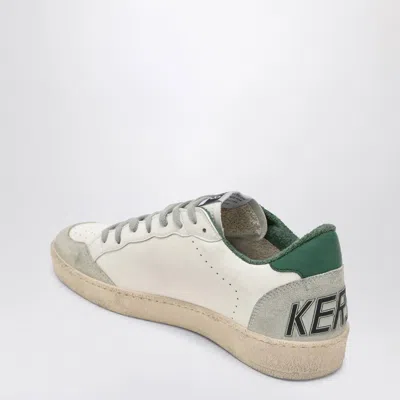 Shop Golden Goose Ballstar White/green Low Sneaker Men