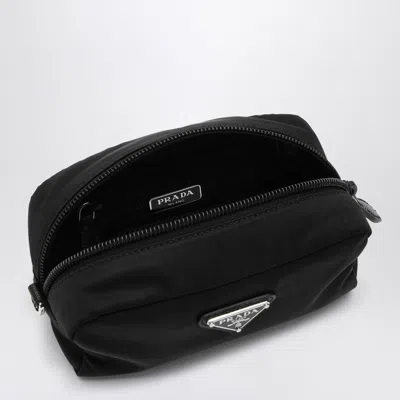 Prada Rectangular Shape Beauty Case With Wrist Strap In Black