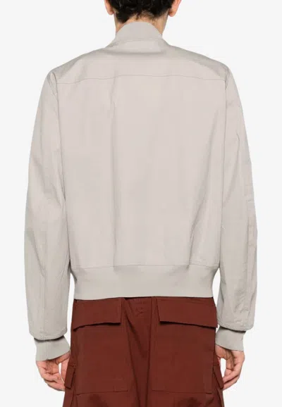 Shop Rick Owens Bauhaus Flight Bomber Jacket In Pearl