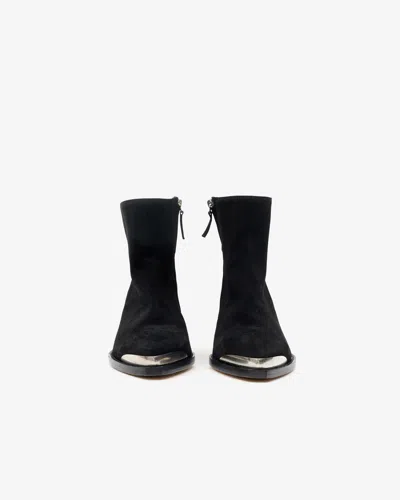 Isabel Marant Ladel Suede Bootie In Black