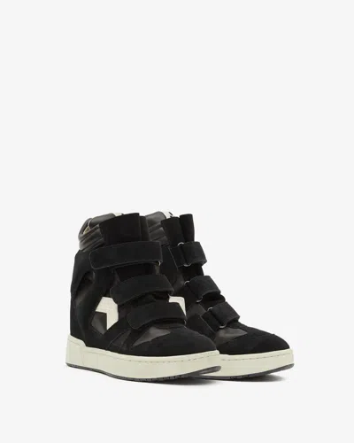 Isabel Marant High-top Sneakers With Contrast Sole And Perforated Detailing In Multi