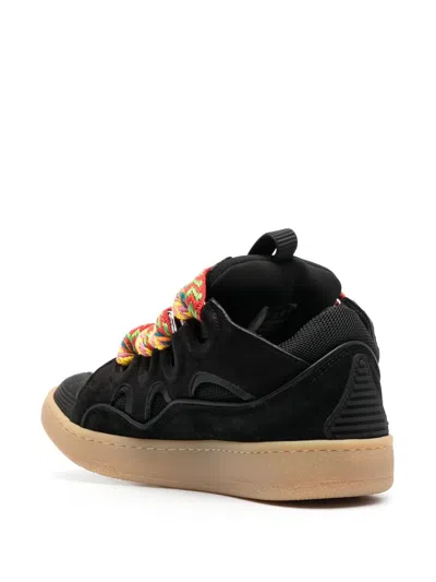 Shop Lanvin Curb Sneakers Shoes In Black