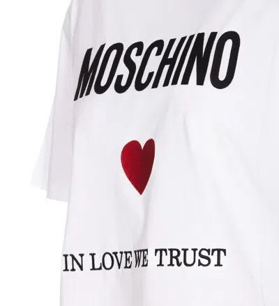 Shop Moschino T-shirt With Logo In White