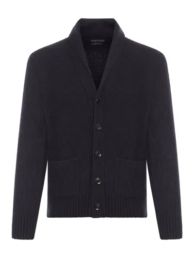 Shop Tom Ford Ribbed Cashmere Sweater In Black