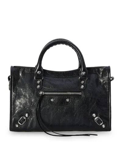 Balenciaga Small Leather Le City Top-handle Bag In Black