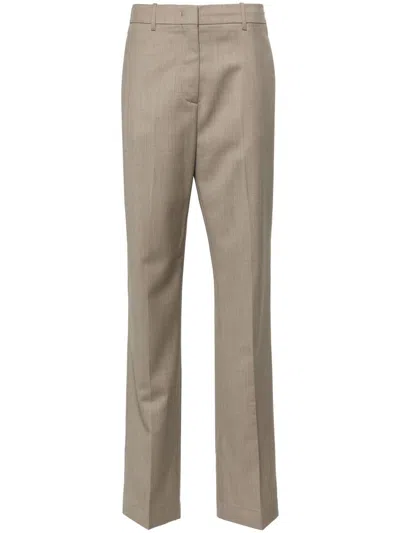 Golden Goose Relaxed Wool Straight Leg Pants In Brown