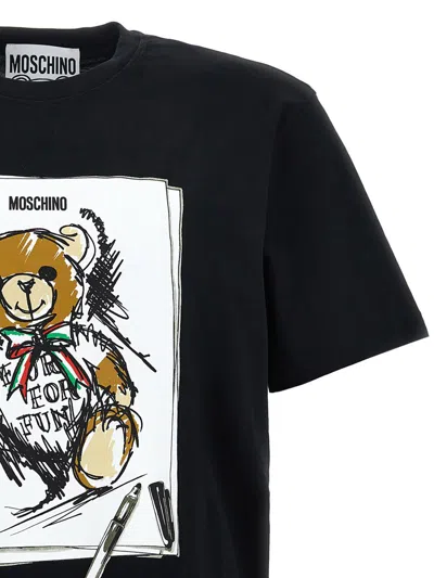 Shop Moschino 'teddy' T-shirt In Black