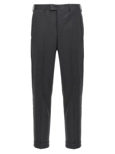 Pt Torino Tailored Trousers Sharp Finish In Gray