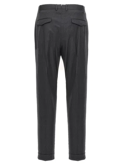 Pt Torino Tailored Trousers Sharp Finish In Gray
