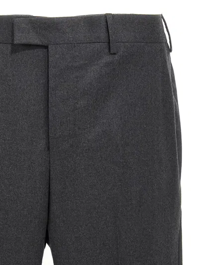 Pt Torino Tailored Trousers Sharp Finish In Gray