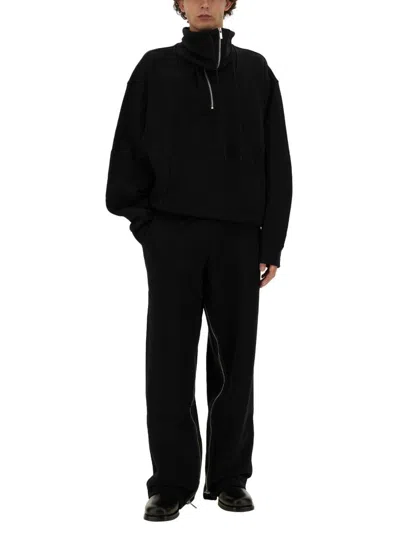 Shop Helmut Lang Jogging Pants With Zipper In Black