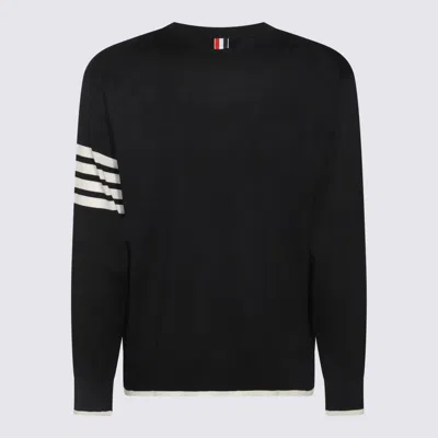 Shop Thom Browne Black Wool Knitwear