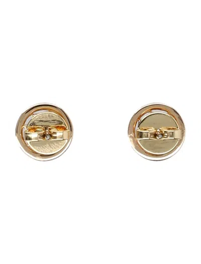 Shop Tory Burch Miller Pave Stud Earring In Tory Gold / Crystal