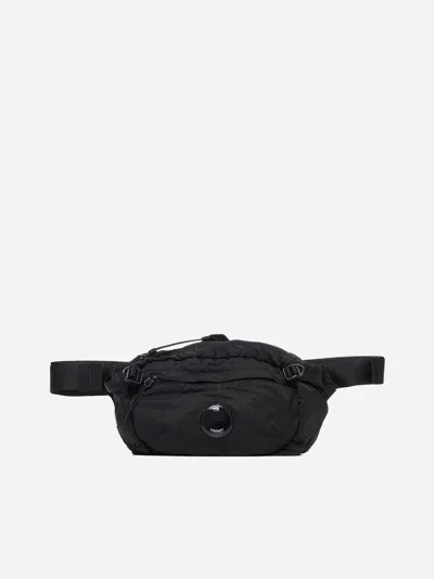 Shop C.p. Company Logo-plaque Nylon Belt Bag In Black