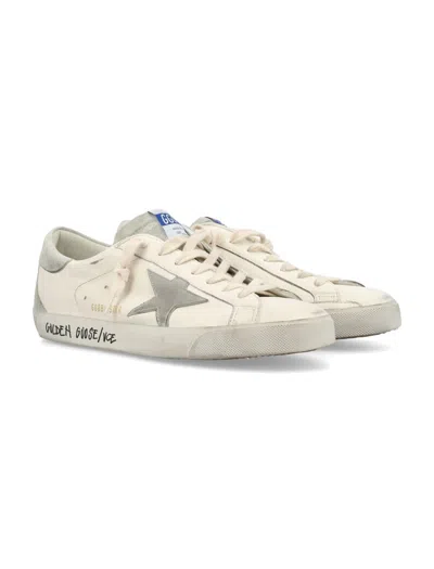 Shop Golden Goose Super-star In White Ice Grey