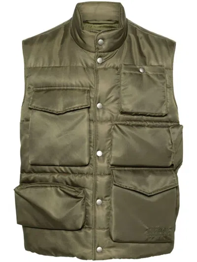 Shop Mm6 Maison Margiela Padded Vest In Green