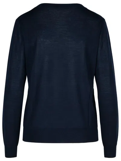 P.a.r.o.s.h Parosh Leila Knitted V-neck Long-sleeve Top In Blue