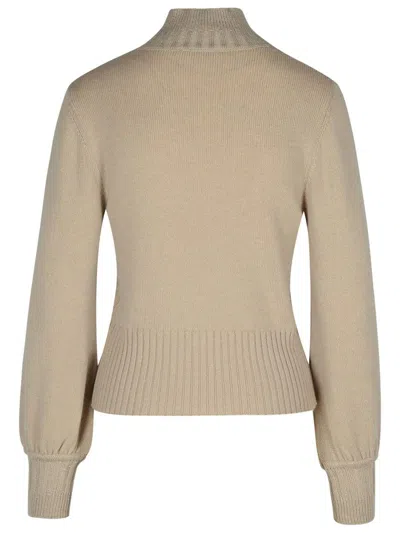 Puro Tatto Beige Cashmere Turtleneck Sweater In Beige