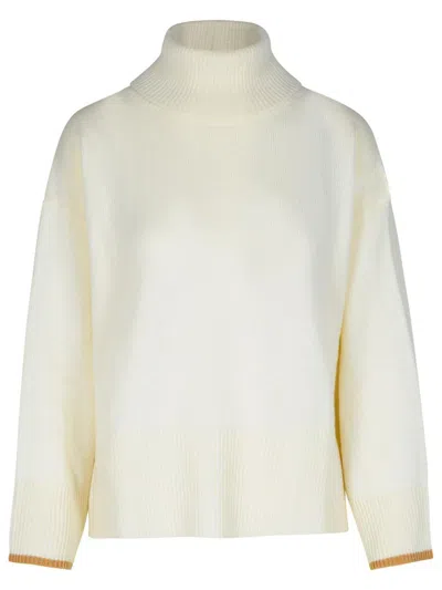 Puro Tatto Cashmere Cream Turtleneck Sweater In Beige