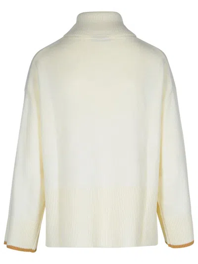 Puro Tatto Cashmere Cream Turtleneck Sweater In Beige