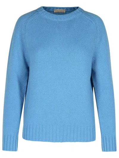 Puro Tatto Purotatto Light Blue Cashmere Sweater In Blue