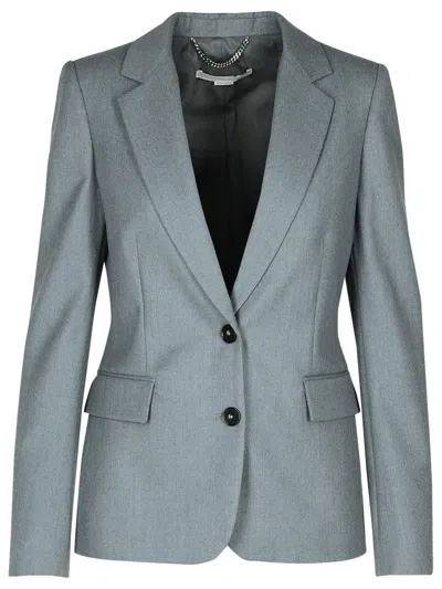 Stella Mccartney Single-breasted Tailored Blazer In Grey