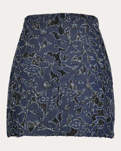 Francesca Miranda Luces Denim Skirt In Blue