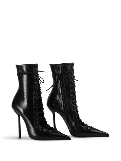 Shop Le Silla Boots In Black+black