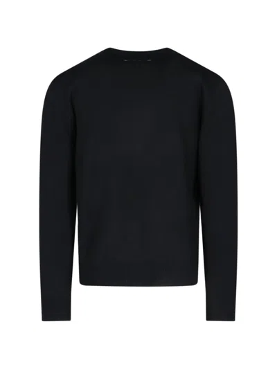 Shop Mm6 Maison Margiela Logo Wool Blend Jumper In Black