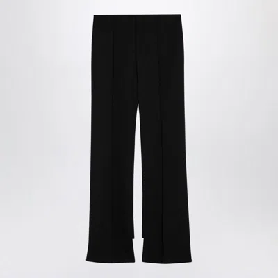 Shop Chloé Asymmetrical Trousers In Black