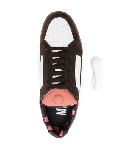 Moschino Sneakers  Couture Herren Farbe Fa01 In White/brown/pink/black