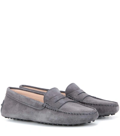 Shop Tod's Gommini Suede Loafers