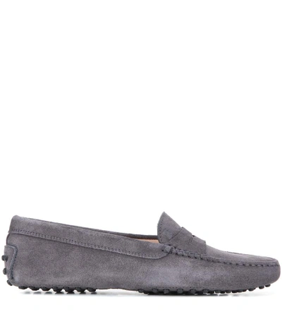 Shop Tod's Gommini Suede Loafers