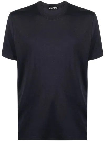 Shop Tom Ford Melange T-shirt In Blue