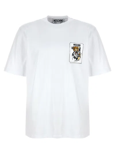 Shop Moschino Teddy T-shirt In White