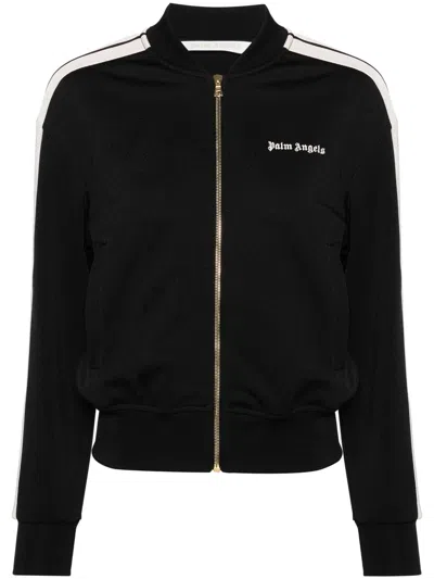 Shop Palm Angels Classic Logo Track Bomber Jkt Off In Black