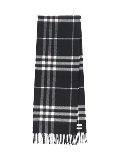 Shop Burberry Scarfs In Black