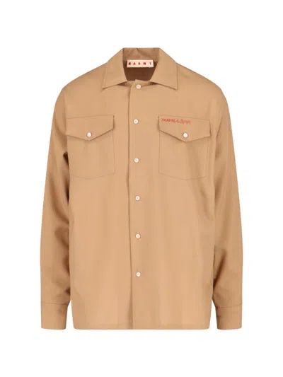 Shop Marni Shirts In Brown