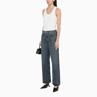 Agolde Dark Blue Denim Balloon Jeans