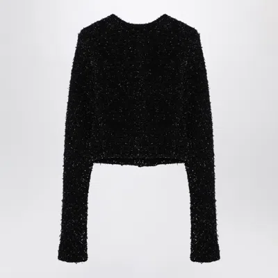 Balenciaga Crop Bouclé Cardigan