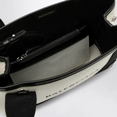 Balenciaga Two-tone Canvas Small Cobas Navy Handbag