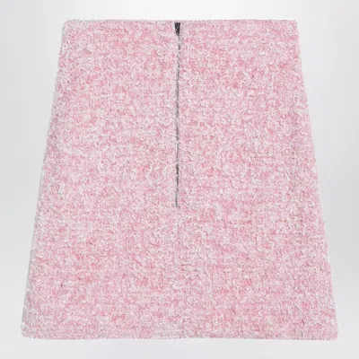 Balenciaga Pink Cotton Blend Tweed Mini Skirt